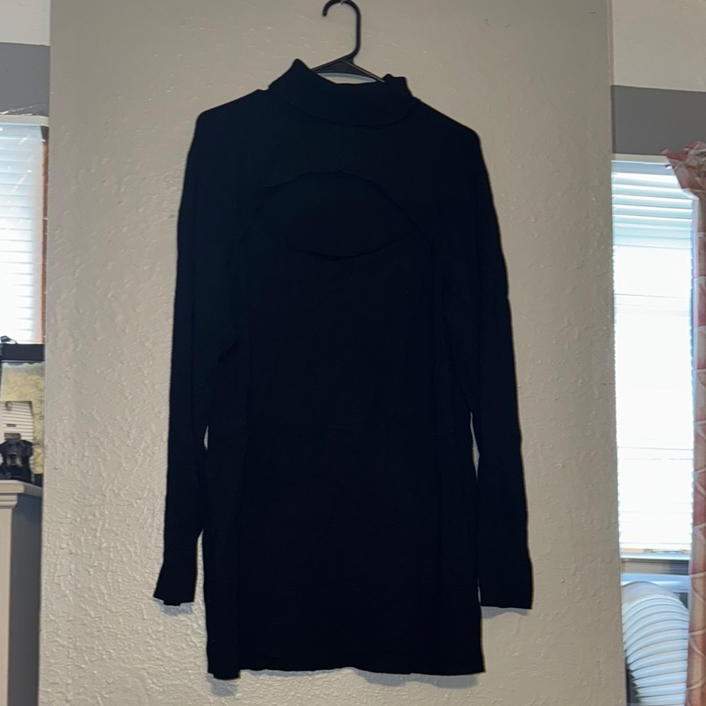 Elegant Black Turtleneck with cut out